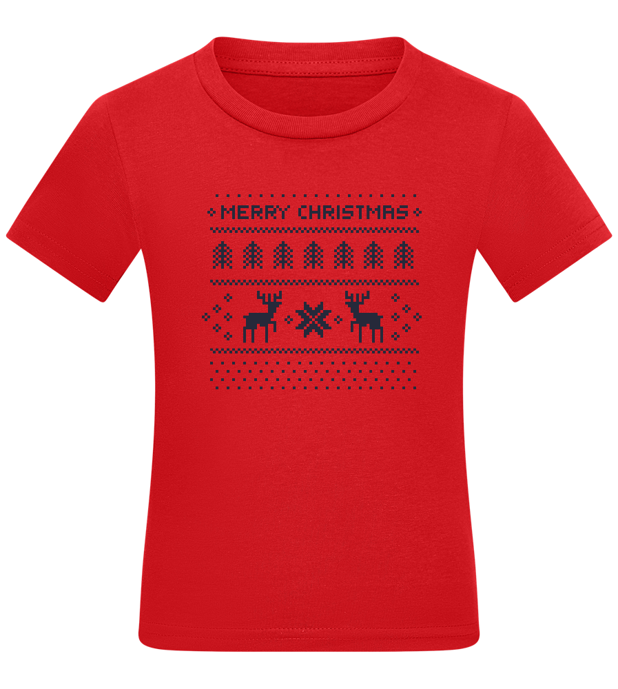 8-Bit Christmas Design - Comfort kids fitted t-shirt_RED_front