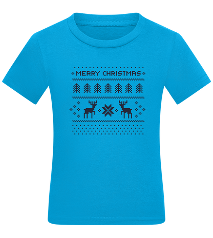8-Bit Christmas Design - Comfort kids fitted t-shirt_TURQUOISE_front