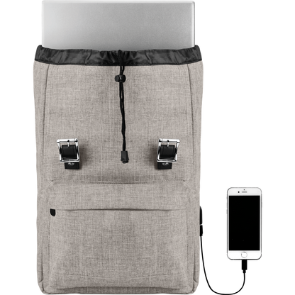 Laptop Backpack with USB (15")_GREY_DETAILEDIMAGE_front_2