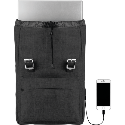Laptop Backpack with USB (15")_BLACK_DETAILEDIMAGE_front_4