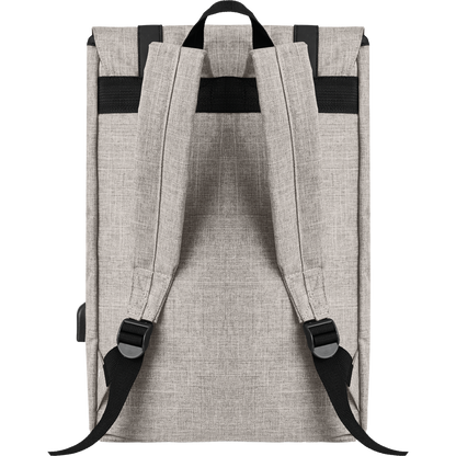 Laptop Backpack with USB (15")_GREY_DETAILEDIMAGE_front_3