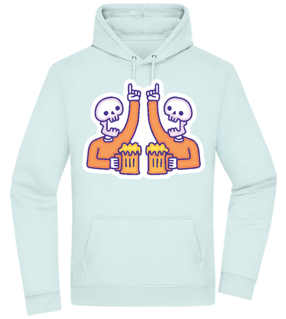 Two Skeleton Beers Design - Premium Essential Unisex Hoodie_ARCTIC BLUE_front