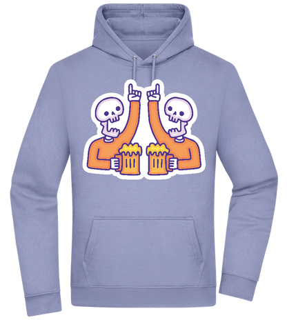 Two Skeleton Beers Design - Premium Essential Unisex Hoodie_BLUE_front