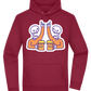 Two Skeleton Beers Design - Premium Essential Unisex Hoodie_BORDEAUX_front