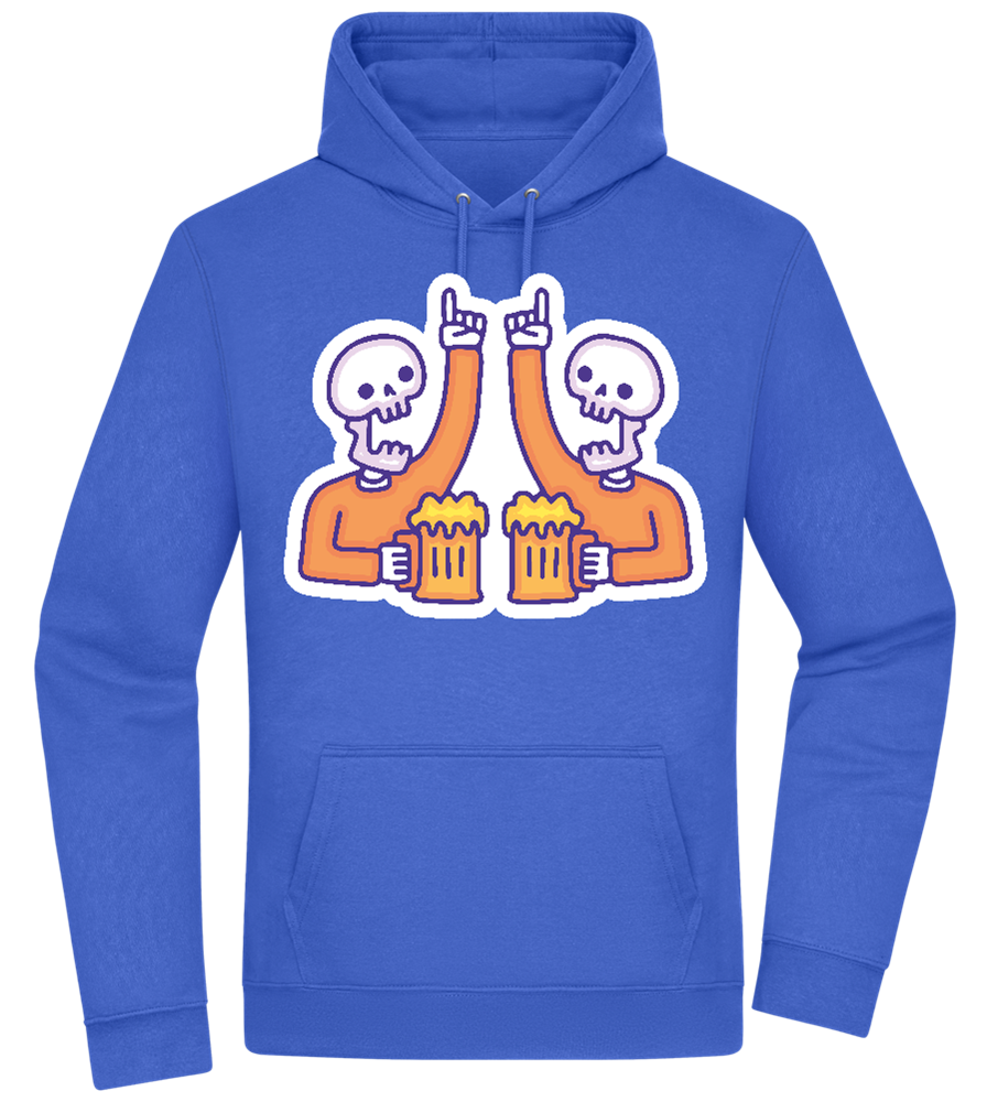 Two Skeleton Beers Design - Premium Essential Unisex Hoodie_ROYAL_front