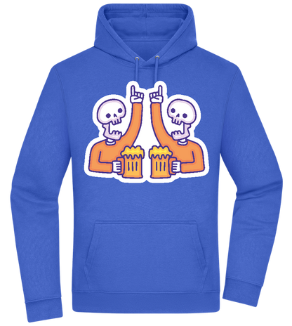 Two Skeleton Beers Design - Premium Essential Unisex Hoodie_ROYAL_front