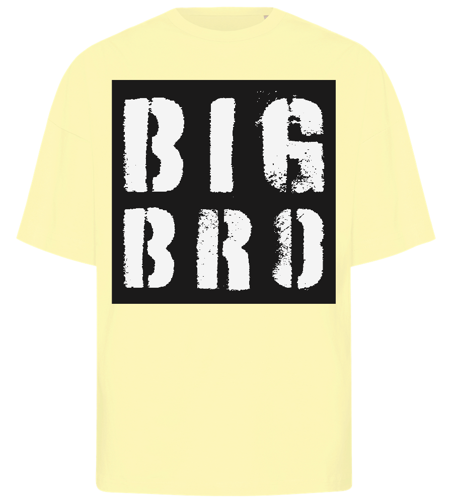 Grunge Big Bro Design - Premium men's oversized t-shirt_LIGHT YELLOW_front