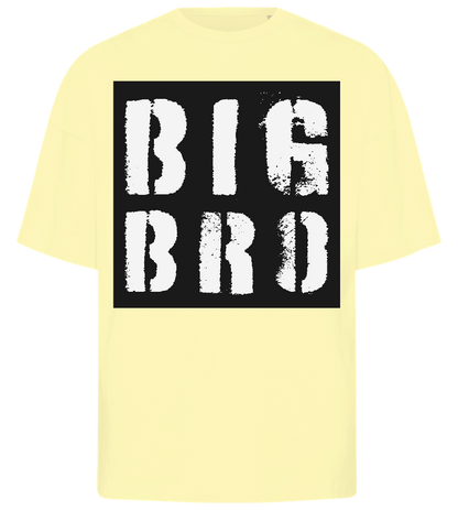 Grunge Big Bro Design - Premium men's oversized t-shirt_LIGHT YELLOW_front