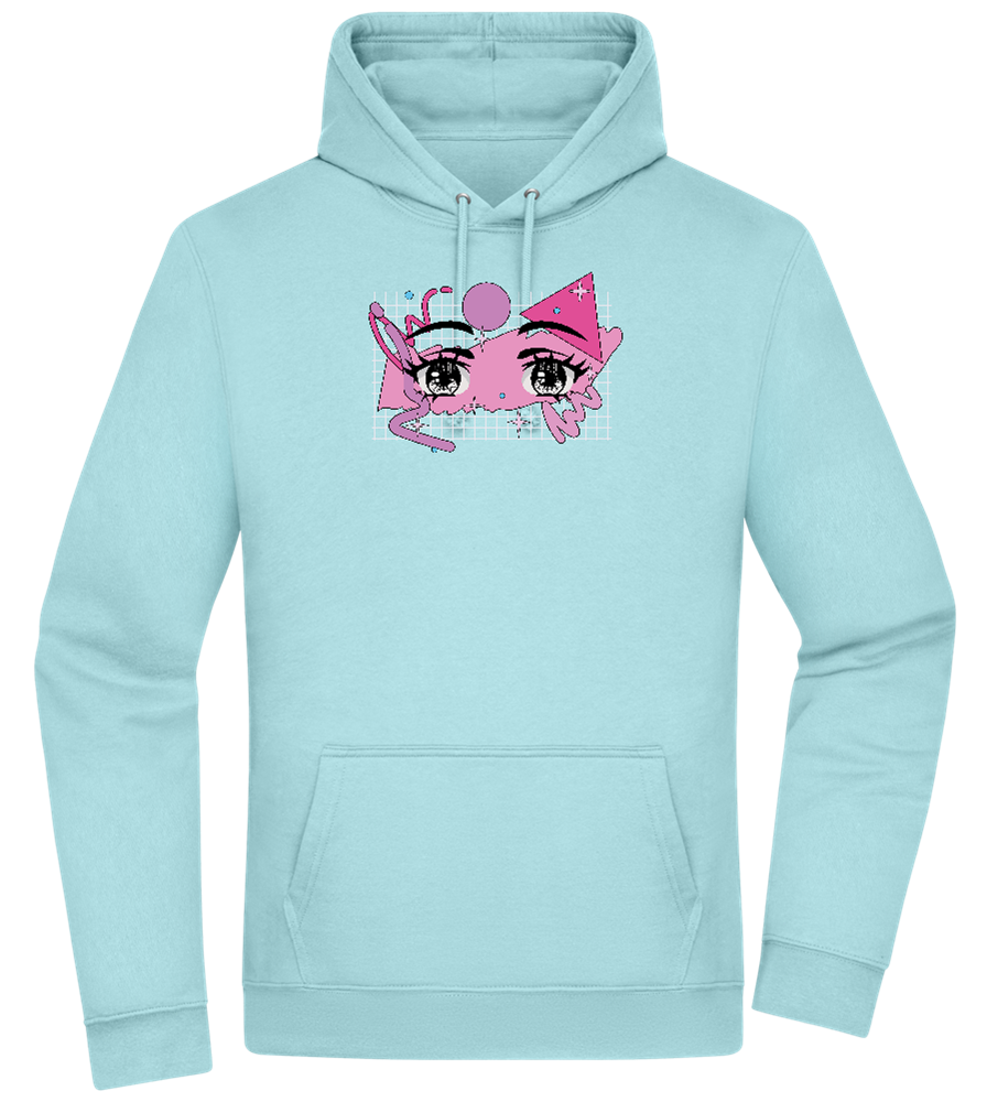 Fancy Eyes Design - Premium Essential Unisex Hoodie_POOL BLUE_front