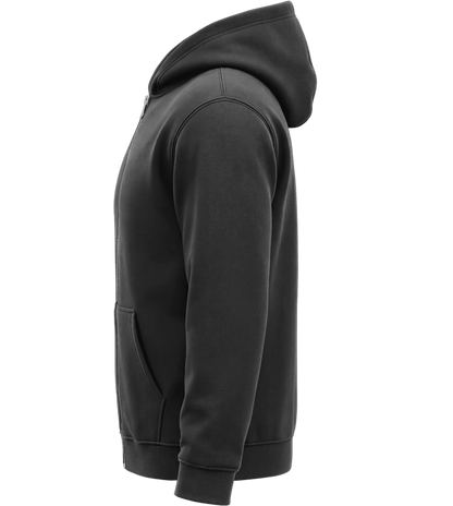Premium Unisex Hooded Zip Sweatshirt_BLACK_left