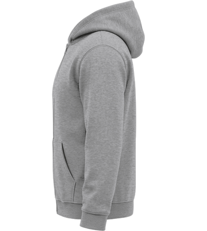 Premium Unisex Hooded Zip Sweatshirt_GREY MELANGE_left