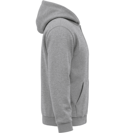 Premium Unisex Hooded Zip Sweatshirt_GREY MELANGE_right