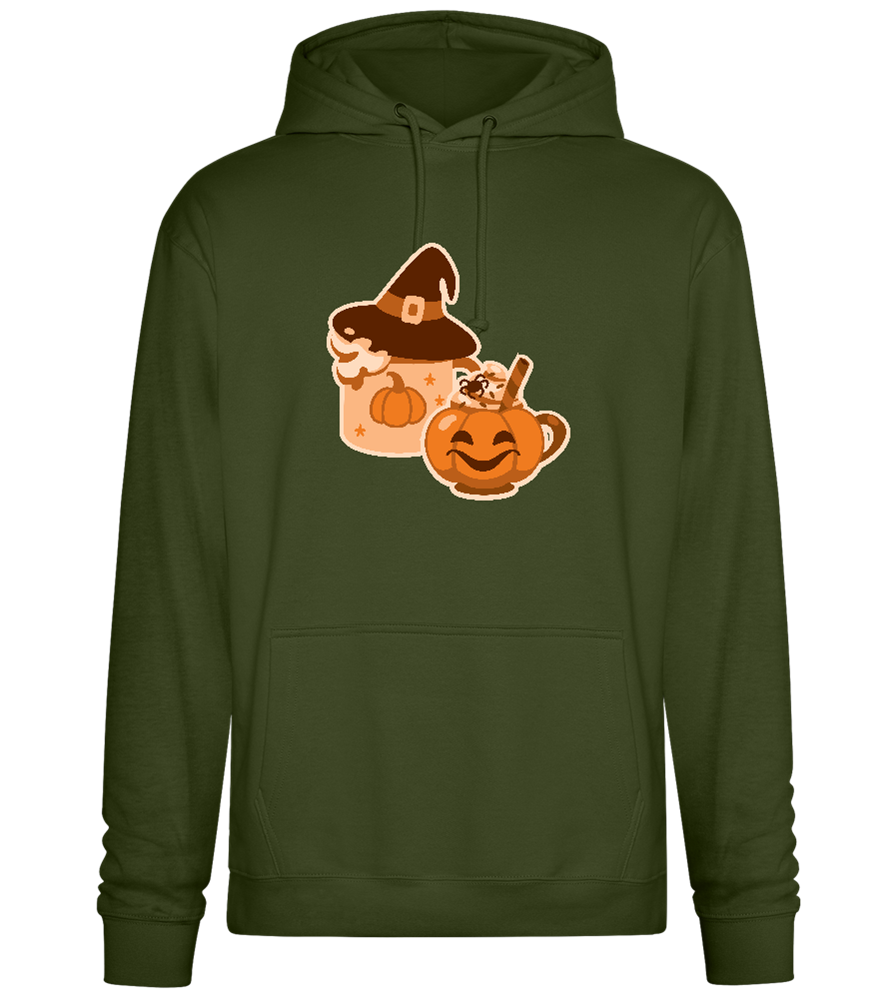 Scary Pumpkin Spice Design - Premium Essential Unisex Hoodie_ARMY_front