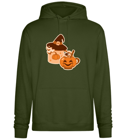 Scary Pumpkin Spice Design - Premium Essential Unisex Hoodie_ARMY_front