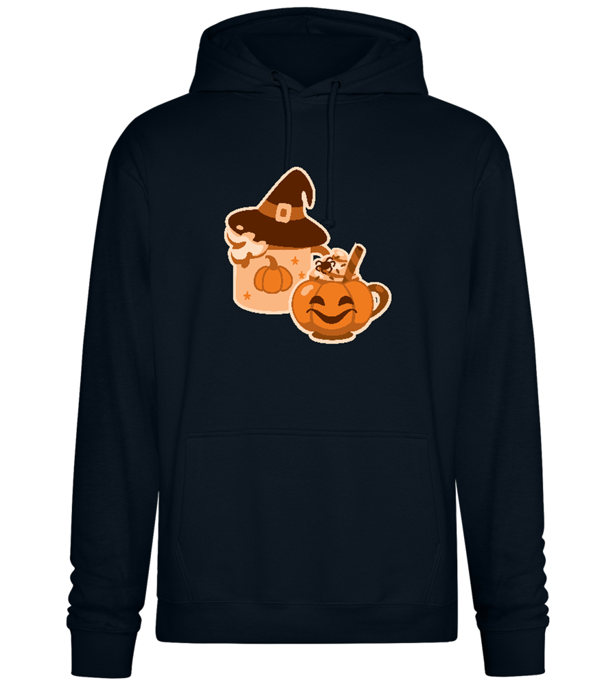 Scary Pumpkin Spice Design - Premium Essential Unisex Hoodie_BLACK_front