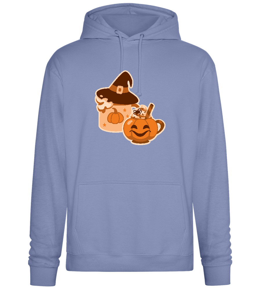 Scary Pumpkin Spice Design - Premium Essential Unisex Hoodie_BLUE_front