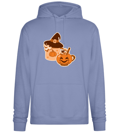 Scary Pumpkin Spice Design - Premium Essential Unisex Hoodie_BLUE_front