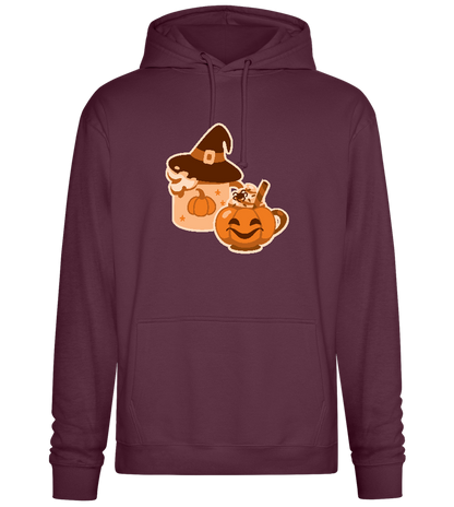 Scary Pumpkin Spice Design - Premium Essential Unisex Hoodie_BORDEAUX_front