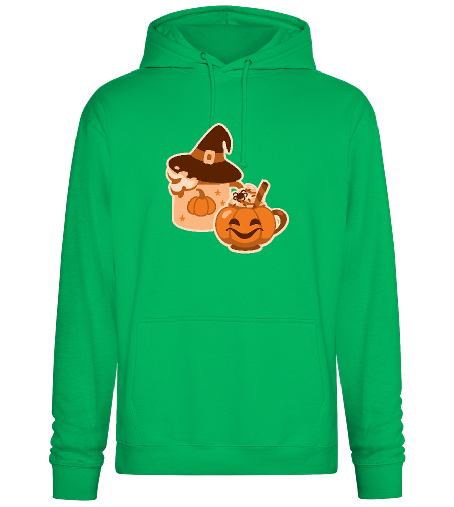 Scary Pumpkin Spice Design - Premium Essential Unisex Hoodie_SPRING GREEN_front