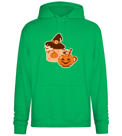 Scary Pumpkin Spice Design - Premium Essential Unisex Hoodie_SPRING GREEN_front