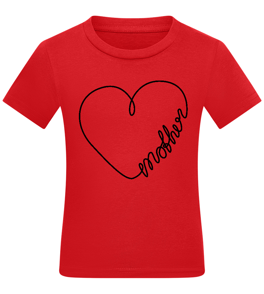 Heart Mother Design - Comfort kids fitted t-shirt_RED_front