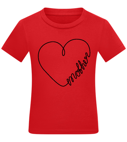 Heart Mother Design - Comfort kids fitted t-shirt_RED_front