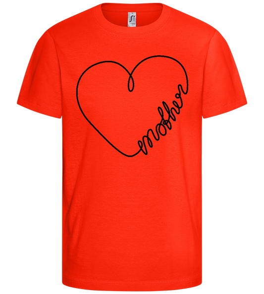 Heart Mother Design - Comfort kids fitted t-shirt_RED_front