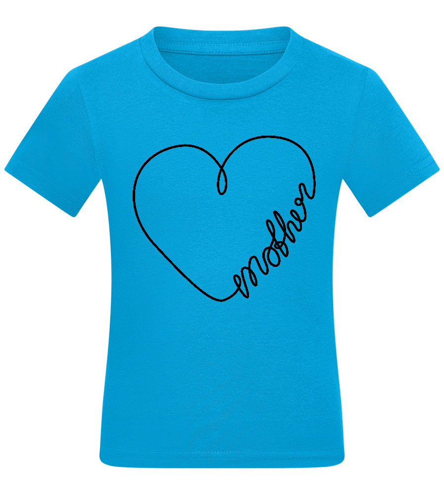 Heart Mother Design - Comfort kids fitted t-shirt_TURQUOISE_front