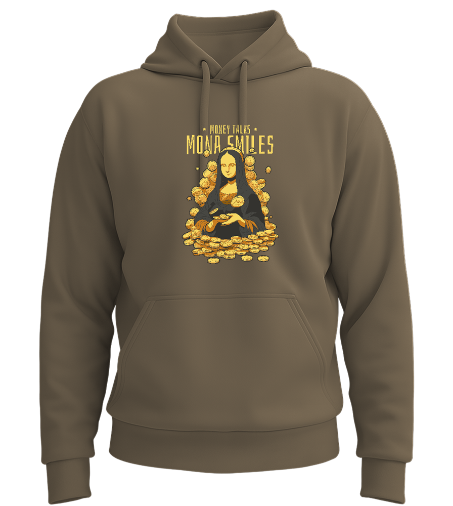 Money Talks Mona Smiles Design - Premium Essential Unisex Hoodie_ARMY_front