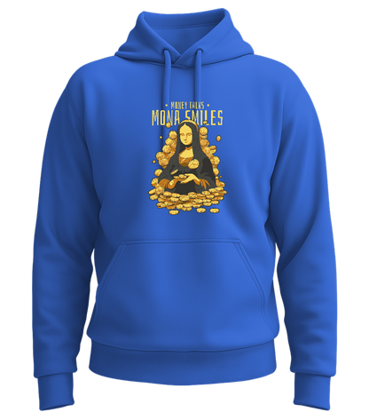 Money Talks Mona Smiles Design - Premium Essential Unisex Hoodie_ROYAL_front