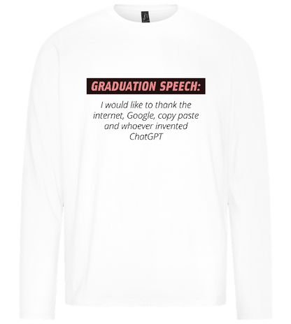 Graduation Speech Design - Premium men's long sleeve t-shirt_WHITE_front