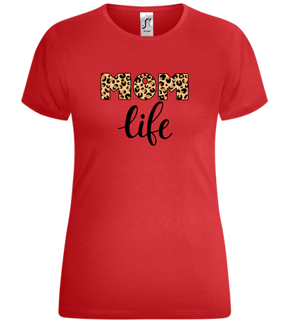 Mom Life Leo Design - Comfort women's t-shirt_RED_front