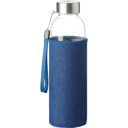 Glass Bottle with Denim Pouch_BLUE_front