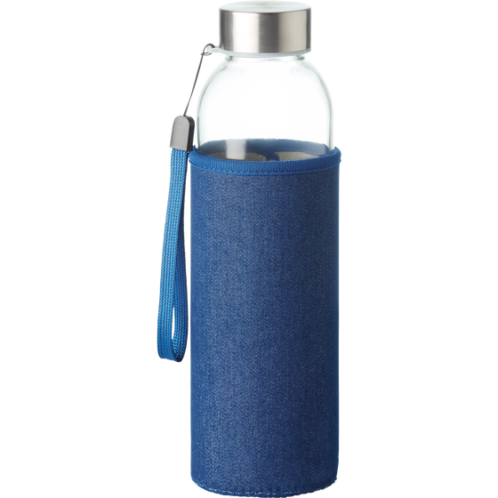 Glass Bottle with Denim Pouch_BLUE_front