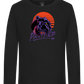 Retro Panther Design - Premium kids long sleeve t-shirt_DEEP BLACK_front