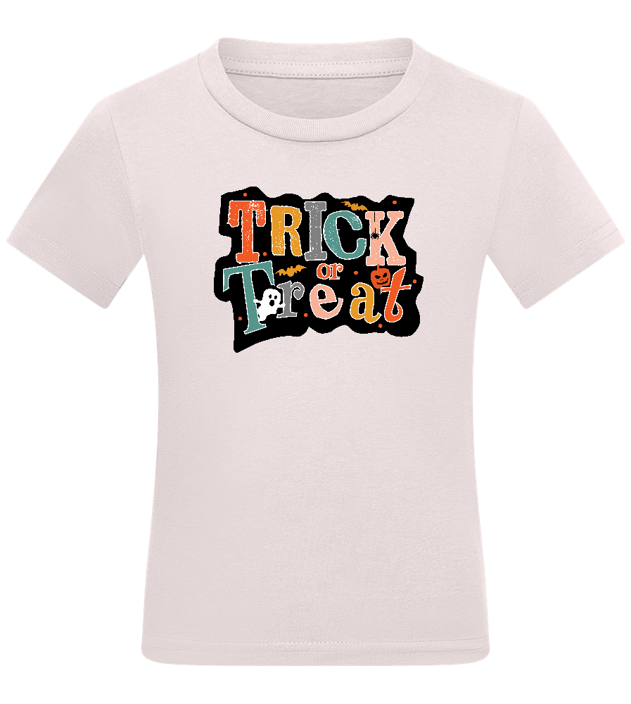 Spooky Trick or Treat Design - Comfort kids fitted t-shirt_LIGHT PINK_front