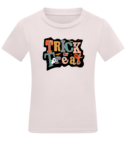 Spooky Trick or Treat Design - Comfort kids fitted t-shirt_LIGHT PINK_front