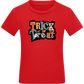 Spooky Trick or Treat Design - Comfort kids fitted t-shirt_RED_front