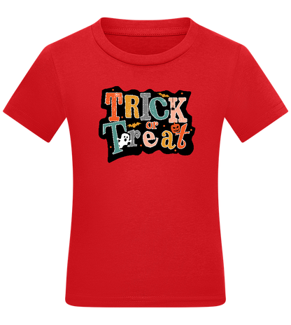 Spooky Trick or Treat Design - Comfort kids fitted t-shirt_RED_front