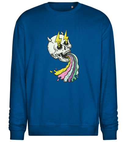 Rainbow Skull Thunders Design - Comfort Essential Unisex Sweater_ROYAL_front