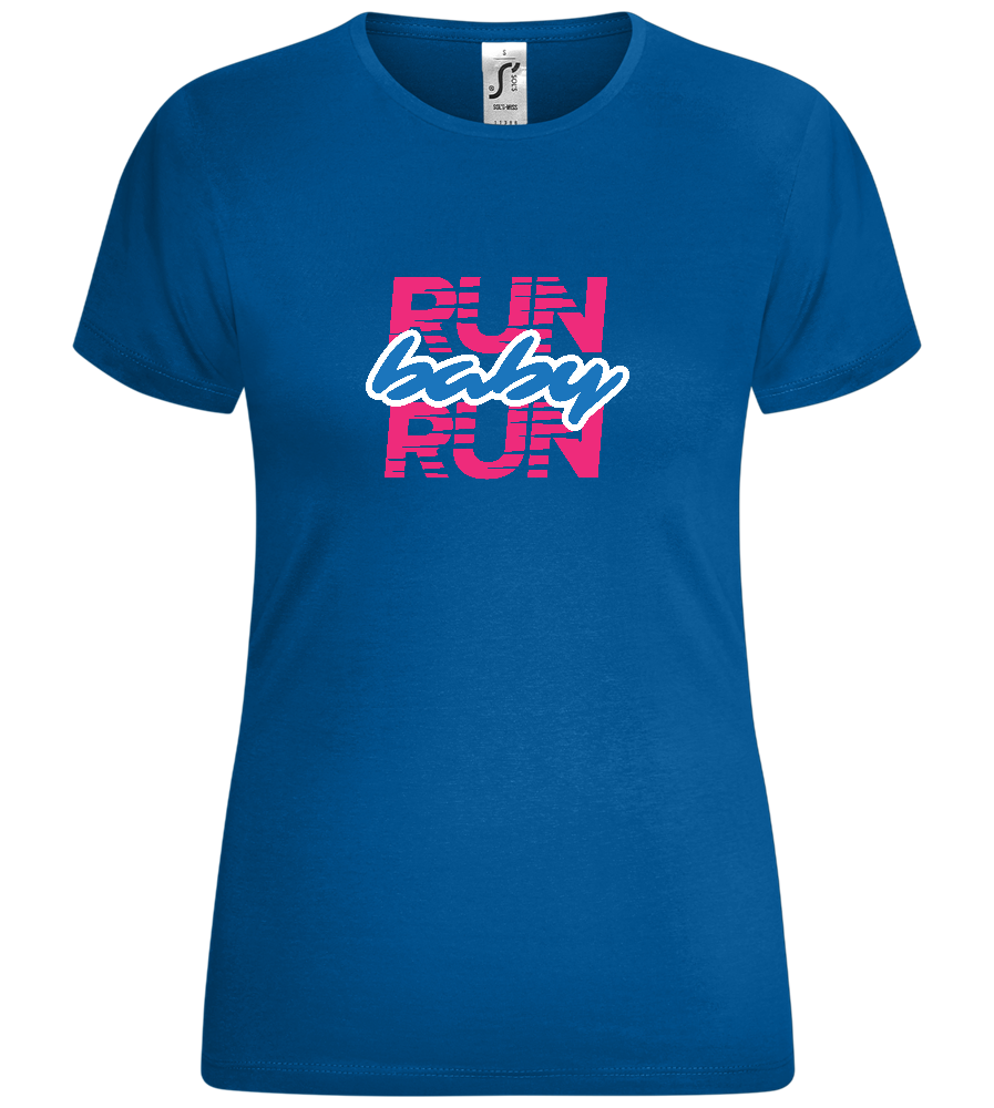 Run Baby Run Design - Comfort women's t-shirt_ROYAL_front