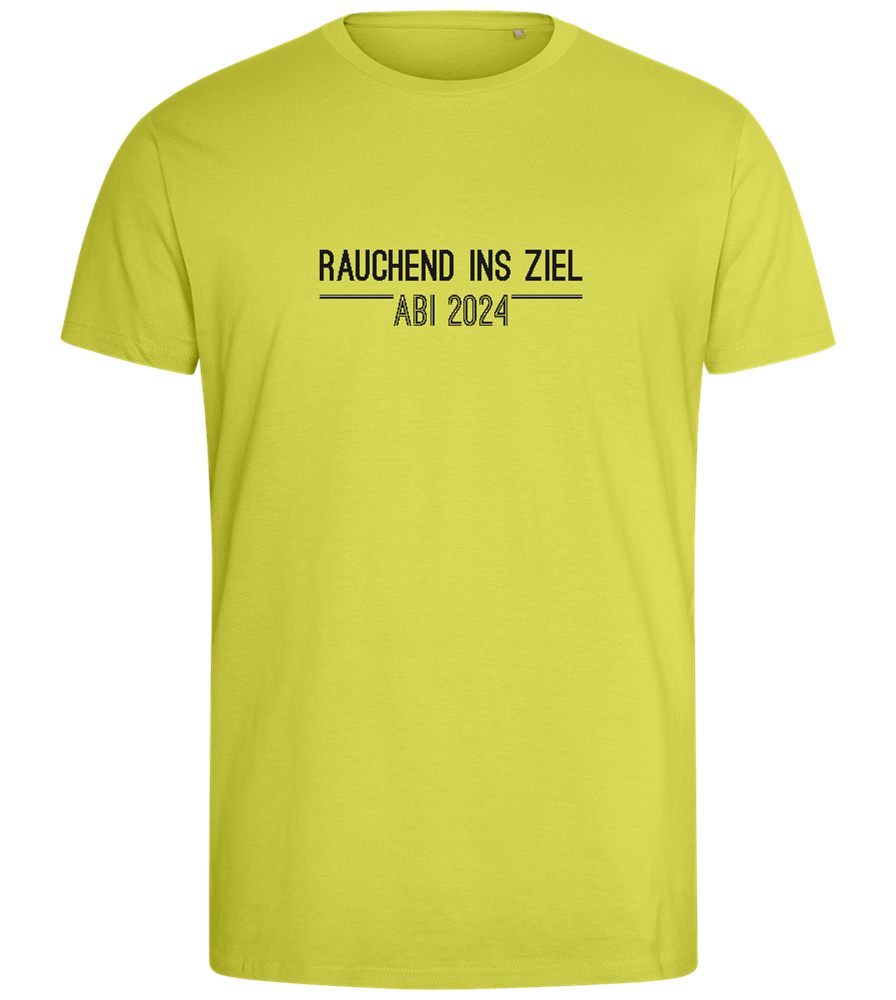 Rauchend Ins Ziel Design - Comfort men's fitted t-shirt_GREEN APPLE_front