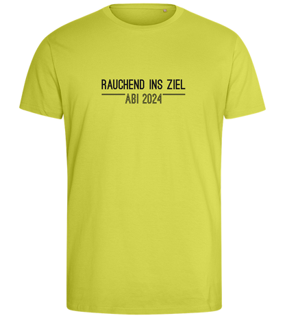 Rauchend Ins Ziel Design - Comfort men's fitted t-shirt_GREEN APPLE_front