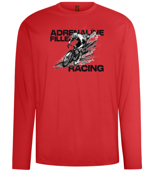 Adrenaline Filled Racing Design - Comfort men's long sleeve t-shirt_RED_front