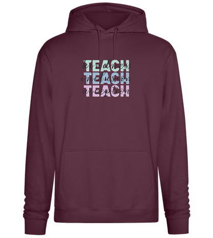 Kindness Inclusion Acception Design - Premium Essential Unisex Hoodie_BORDEAUX_front