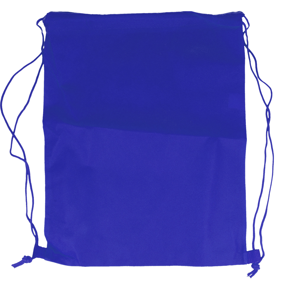 80gr/m² Nonwoven Drawstring Bag_BLUE_front