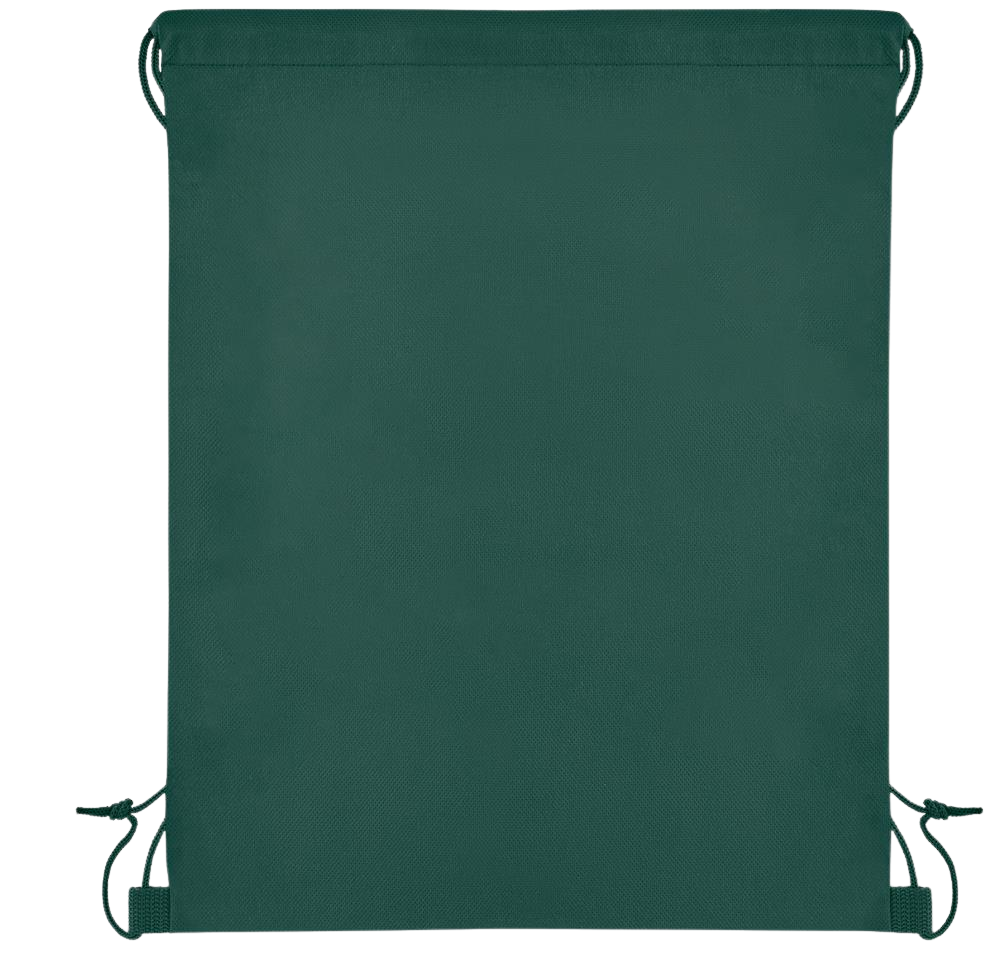 80gr/m² Nonwoven Drawstring Bag_DARK GREEN_front