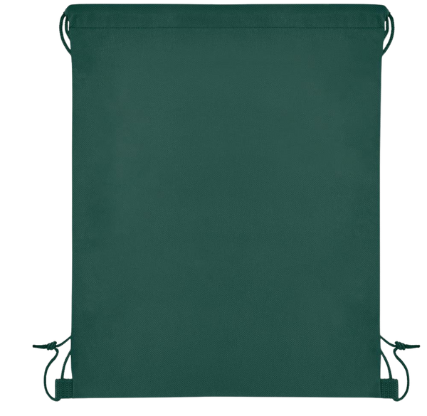 80gr/m² Nonwoven Drawstring Bag_DARK GREEN_front