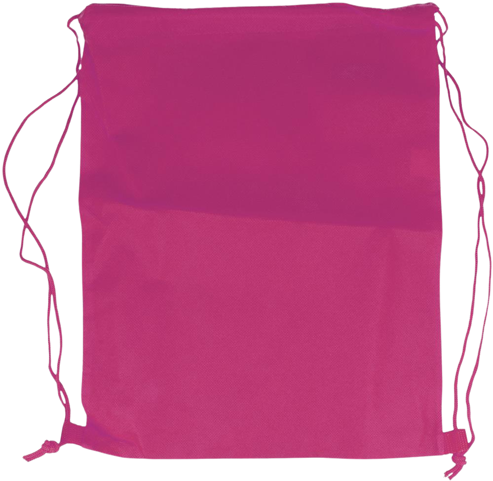 80gr/m² Nonwoven Drawstring Bag_FUCHSIA_front