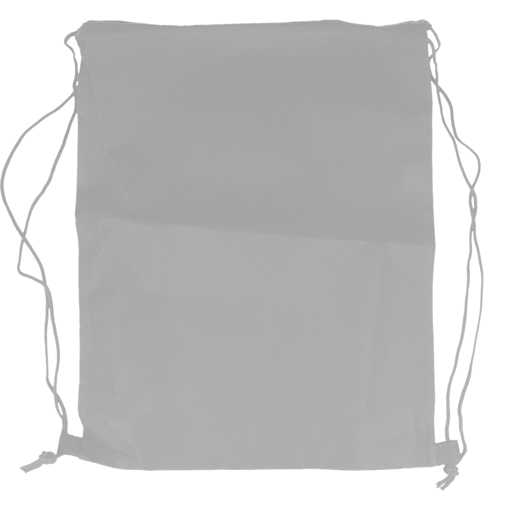 80gr/m² Nonwoven Drawstring Bag_GREY_front